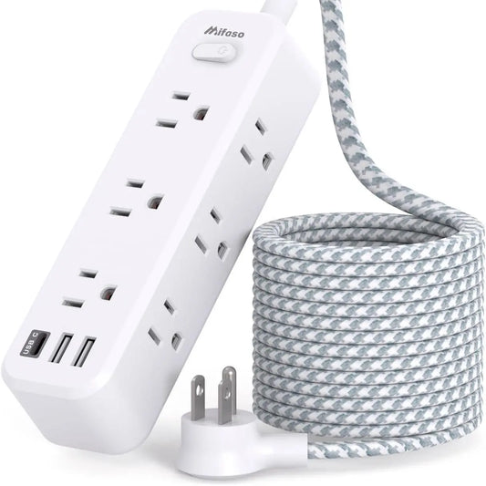 Surge Protector Power Strip, 3 Sided Desktop/Wall Mounted Charging Station 