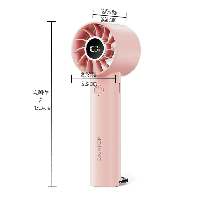 USB Rechargeable Handheld Fan, 3 Speed LED Mini Fan with USB Cable, Handheld Fan